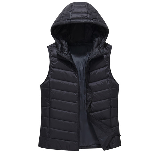 Hengyuanxiang zipper versatile standard hooded down vest