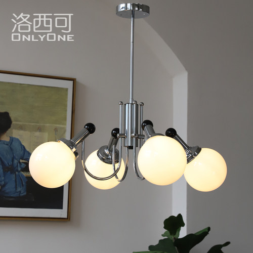 洛西可 穆拉诺复古吊灯5头意式包豪斯法式现代客厅卧室餐厅灯具 - 图0