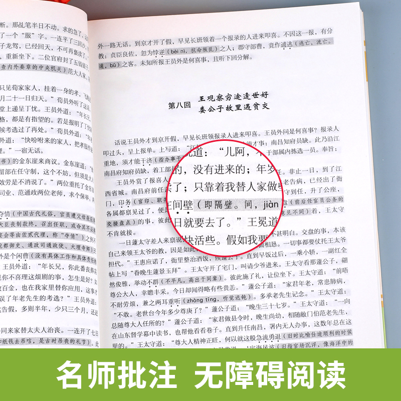 儒林外史正版原著全本全译吴敬梓九年级必读课外书无删减中学生青少年课外阅读书籍下册读物9下经典世界文学名著小说无障碍学生版 - 图1