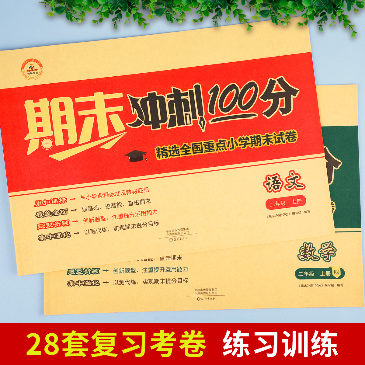 小学二年级上册期末冲刺100分试卷测试卷语文数学全套卷子考试2上学期同步训练人教版黄冈练习册练习题总复习资料综合真题部编