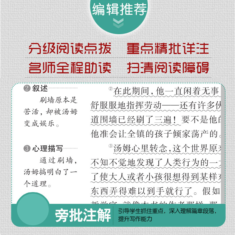 汤姆索亚历险记正版小学版六年级必读经典书目原著完整版马克吐温文学小说初中生青少年世界名著书籍读物畅销书汤姆·索亚历险记WY - 图2