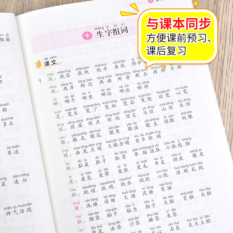 二年级上册词语积累大全训练语文人教版 小学生量词重叠词近义词反义词专项练习字词语积累手册生字组词训练2上RJ