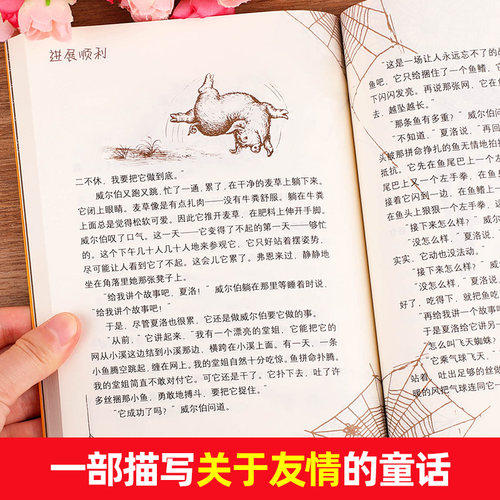夏洛的网正版三年级必读课外书上海译文出版社小学生6-10-12周岁四五六年级课外书儿童文学老师推荐阅读书籍畅销书 非注音 - 图1