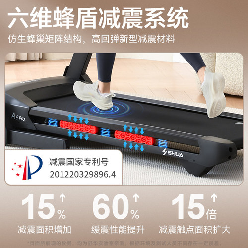 舒华跑步机A9pro家用减震静音可折叠爬坡小型室内健身房专用9119 - 图2