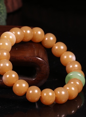 新疆和田玉籽料且末红糖苏工手串