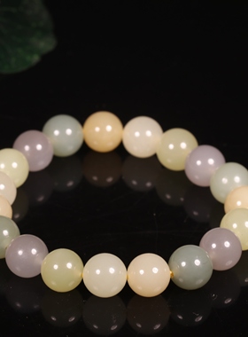 惹石玉雕新疆和田玉圆珠多宝手串