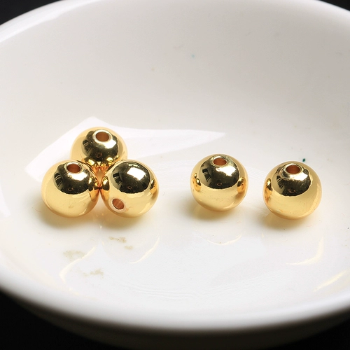 Бусины, украшение-шарик, глянцевый браслет с одной бусиной, 18 карат, 14 карат, DIY