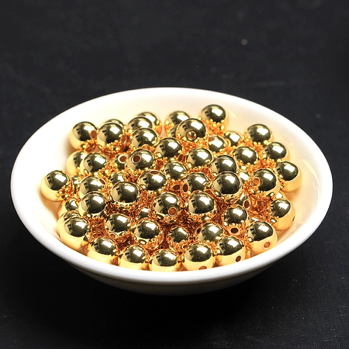 Бусины, украшение-шарик, глянцевый браслет с одной бусиной, 18 карат, 14 карат, DIY