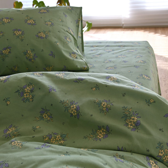 Fresh pure cotton skin-friendly soft quilt cover sheet