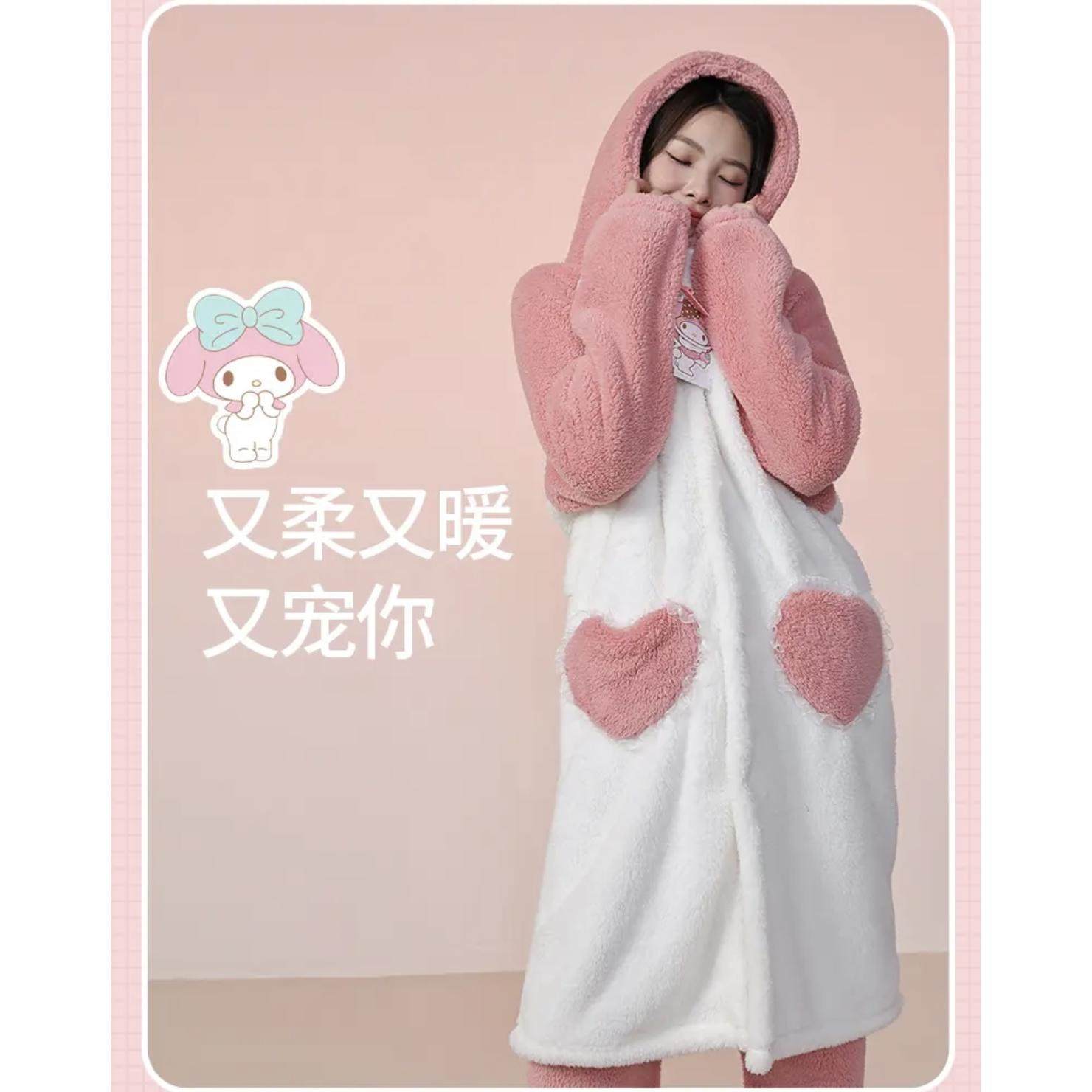 正版睡袍女秋冬季珊瑚绒加厚浴袍睡衣法兰绒家居服,淘宝优惠券,粉丝福利购,淘宝优惠卷