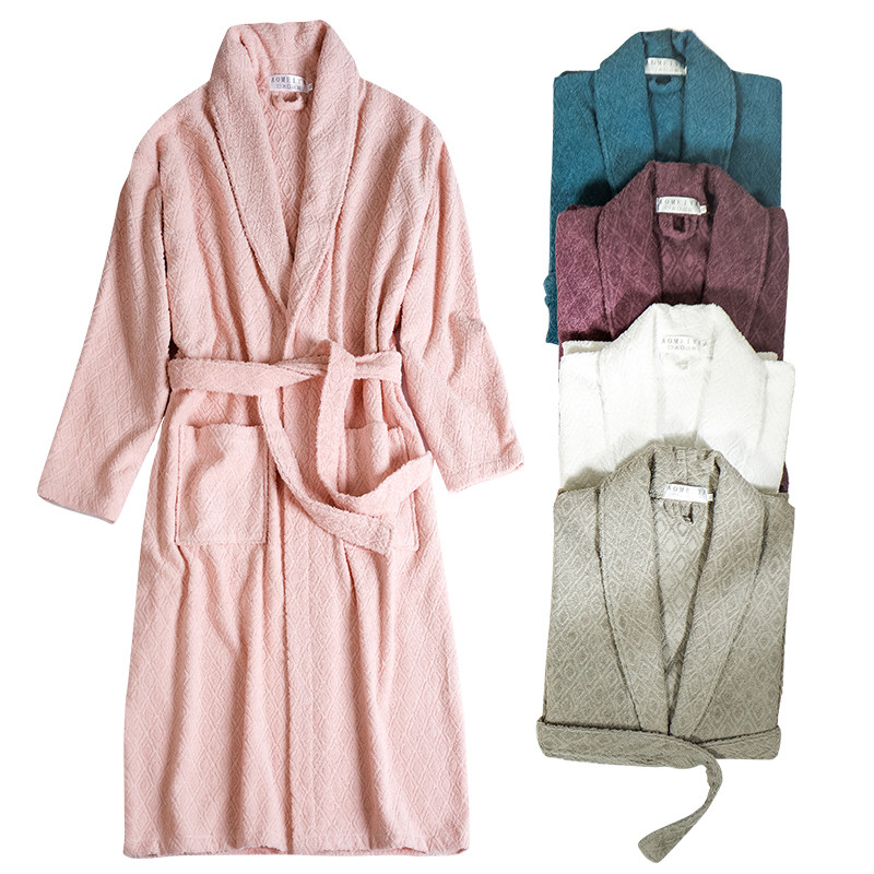全棉毛巾料浴袍女长款吸水速干纯棉睡袍男春夏秋冬浴衣可穿式浴巾,淘宝优惠券,粉丝福利购,淘宝优惠卷