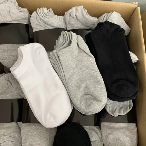 T1194一卡五双！线下59元！春夏薄款男女情侣短袜船袜休闲袜子 - 图1