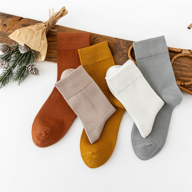 T5970人手十双！吸汗透气~秋冬纯色简约百搭棉质保暖长筒袜男女袜,淘宝优惠券,粉丝福利购,淘宝优惠卷