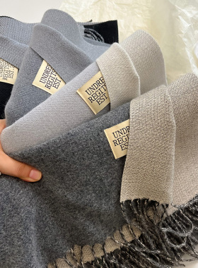 Warm Winter Cashmere Scarf Women Shawl双面围巾女冬季保暖披肩