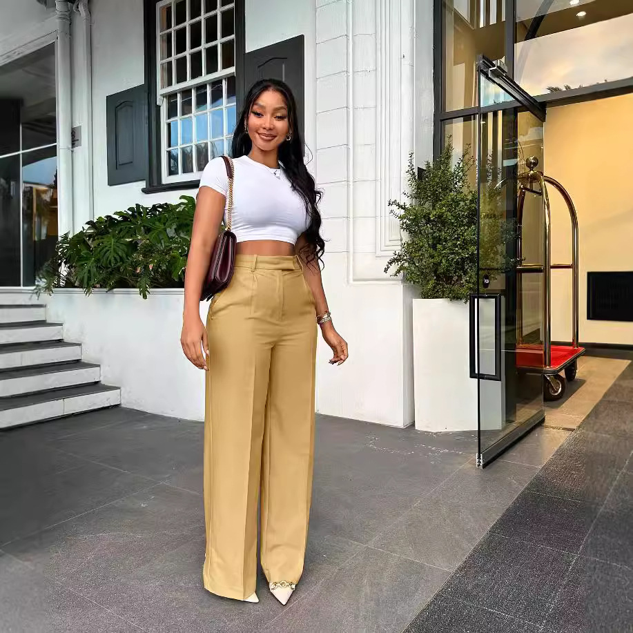 Women Long Pants Office Cloth Trousers正装裤休闲西装长款裤子 - 图0