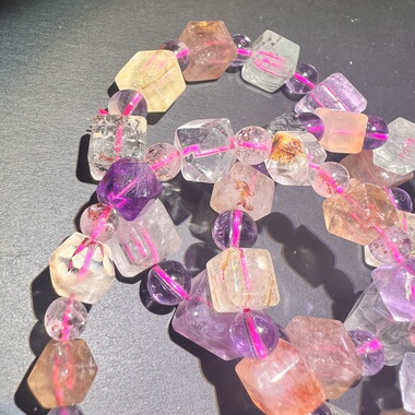 天然超七发晶幽灵方糖 仅三条 老货升值不涨价 手链凯溪推荐