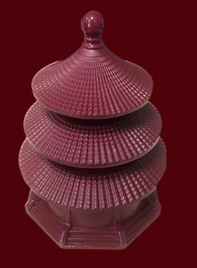 朱砂天坛摆件客厅办公室装饰品搬新家礼物乔迁礼品开业摆件工艺品