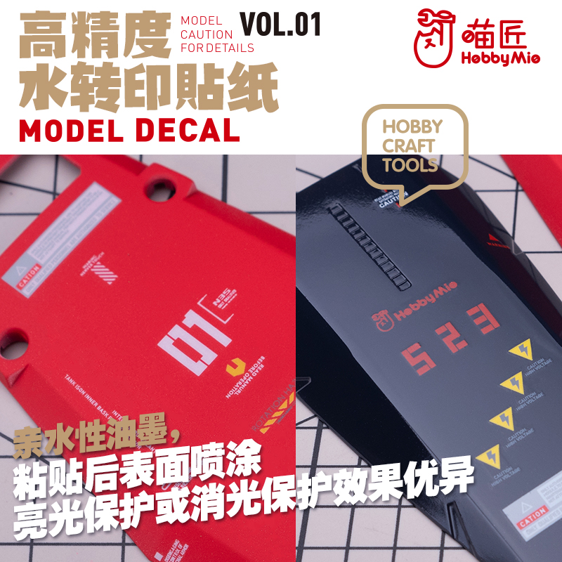 喵匠高精度水贴 MG RG vol01水转印贴纸高达模型通用水贴荧光-图2