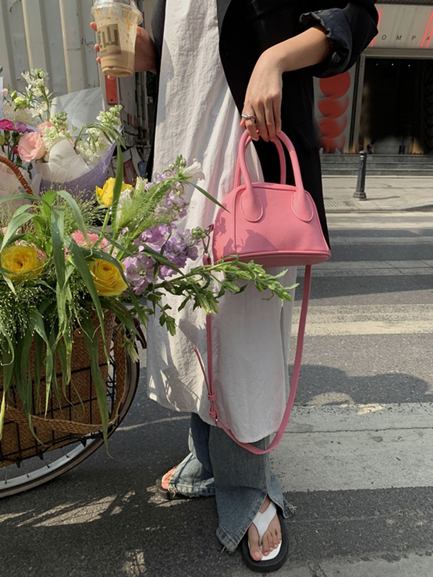 肥肥自制包包女夏2024新款韩国小众高级感单肩斜跨手提粉色贝壳包,淘宝优惠券,粉丝福利购,淘宝优惠卷