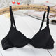 Small chest gathers deep v support breathable glossy underwear