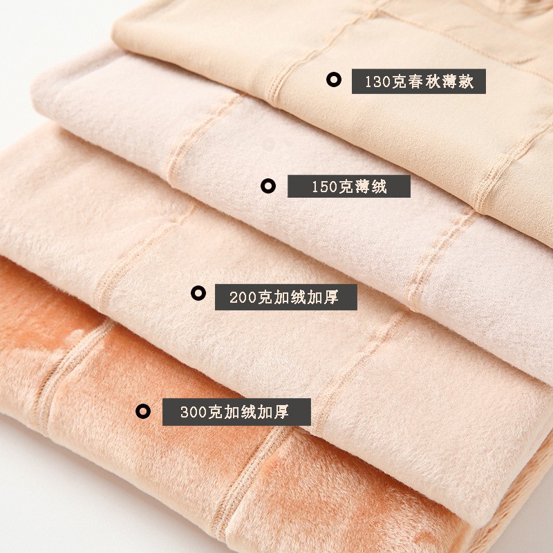 光腿神器女秋冬薄款裸感双层加绒加厚超自然隐形丝袜假透肉打底裤 - 图2