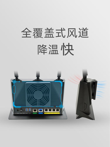 适用华硕BE86U/AX86U/PRO路由器定制散热器 静音风扇防尘大风量 - 图0