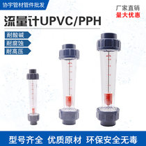 UPVC PPH plastic pipe type rotor flow meter float liquid water flow table bearing inserts