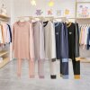 Girls' Autumn and Winter Contrast Color Warm Autumn Clothes and Autumn Pants Set