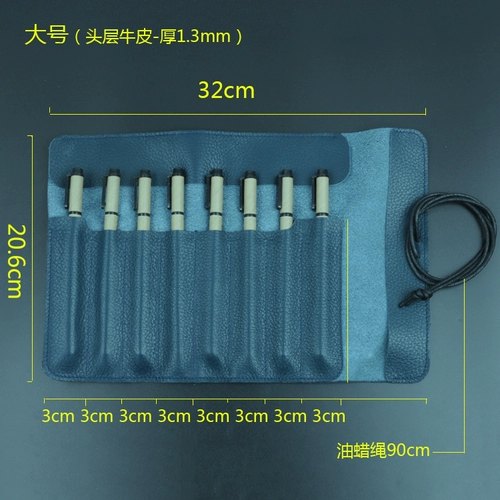 Кожаная штора, пенал, ручка, ручка-роллер для карандашей, вместительная и большая защитная кисть для письма, «сделай сам», из натуральной кожи