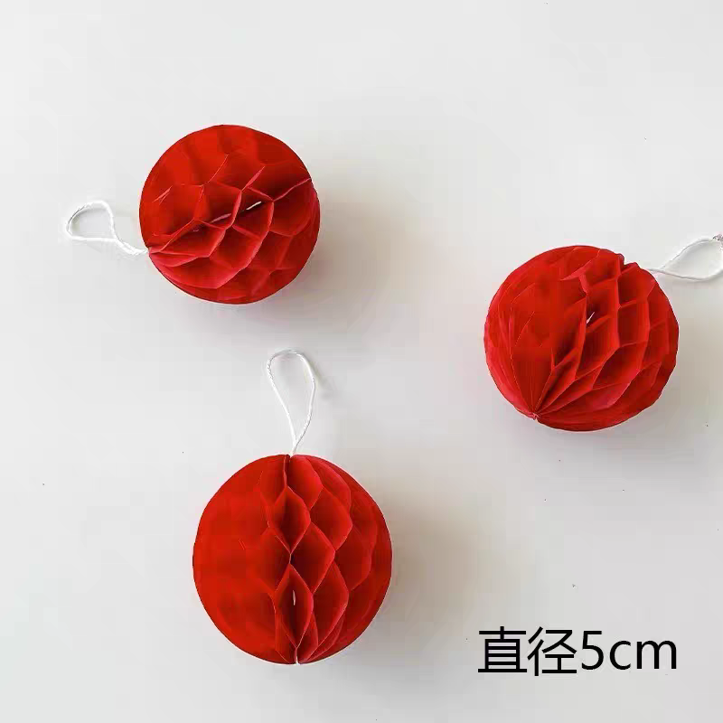 2026蜂窝球大红色新年春节跨年蛋糕装饰红球球节日甜品装扮,淘宝优惠券,粉丝福利购,淘宝优惠卷