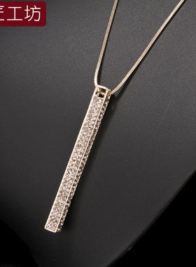 长款韩国高端大气风挂饰毛衣链