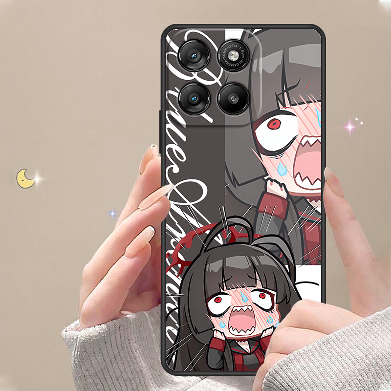 适用于摩托罗拉G100s手机壳XT2537-4卡通G100蔚蓝档案阿洛娜优香创意Q版可爱全包防摔高颜值男女款定制保护套 - 图2