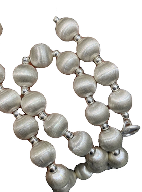 拉丝银球项链 11MM 990足银纯银项链 经典款