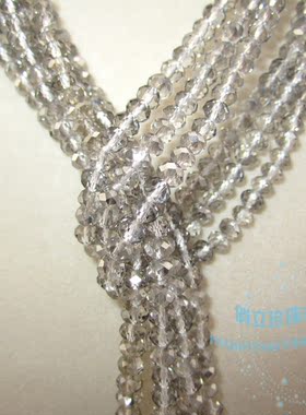 水晶灰色晚宴围巾毛衣链