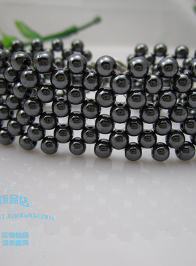 黑钢石手链黑手链黑色钨钢编织
