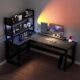 Desk bookshelf bedroom L-shaped office desk home