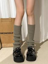 Knit Jk Socks Socks Socks Children White Long Barrel Calf Socks leg sleeves Spring and autumn warm Lolita heaps Sox Lolita