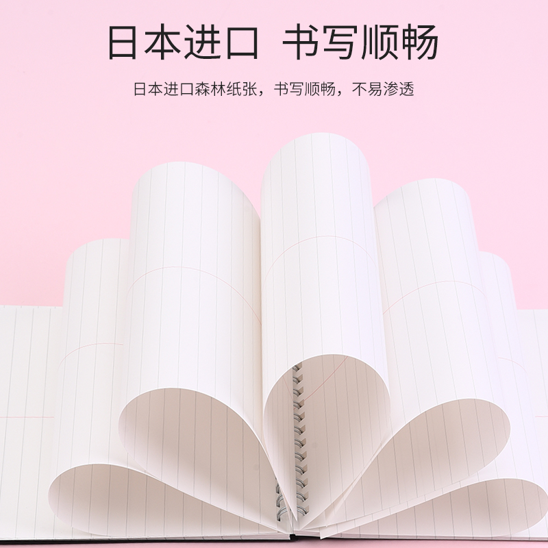 日本kokuyo国誉campus塔卡沙联名款上翻螺旋线圈本淡彩晴空便携单词本草稿本学生用A6/A5横线笔记本拍纸本 - 图3