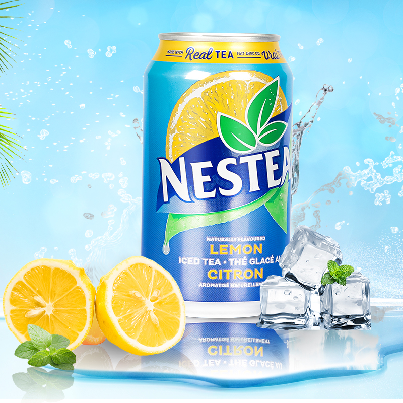 加拿大Costco原装进口Nestea/雀巢冰爽柠檬茶饮料红茶15/24罐装 - 图3