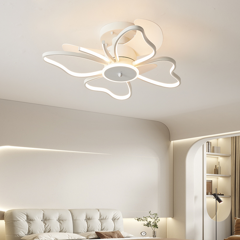 现代简约风扇灯卧室创意智能吸顶灯具2025新款家用餐厅北欧电扇灯 - 图0