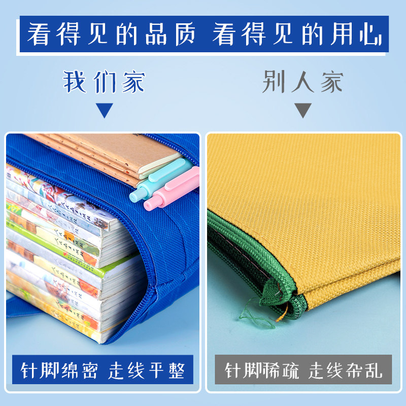 文件袋拉链牛津帆布产检资料孕妇收纳袋册b超单子a4多功能双层小学生用书本课本手提袋子简约大容量防水定制,淘宝优惠券,粉丝福利购,淘宝优惠卷