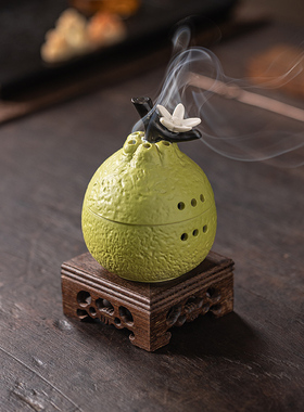 新中式陶瓷梨子香薰炉