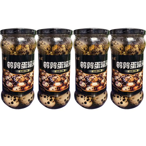 佳晶东北五香鹌鹑蛋500g3瓶鹌鹑卤罐头即食蛋零食对比乡巴佬卤蛋 - 图3