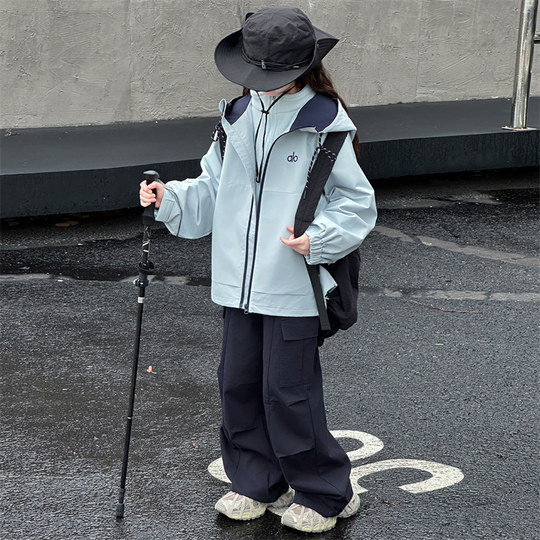 Girls' fleece two-piece autumn and winter clothing