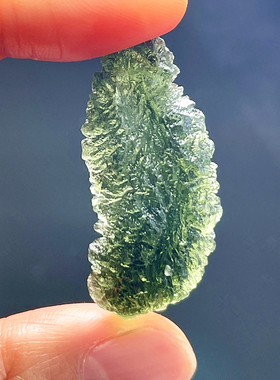 捷克玻璃陨石摩达维原石吊坠