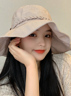 出游太阳帽盆帽女渔夫帽韩版春夏