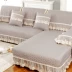 Sofa phong cách châu Âu bốn mùa phổ quát chống trượt 123 kết hợp đệm ba mảnh vải mat đơn giản bộ khăn sofa - Ghế đệm / đệm Sofa