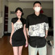 New Chinese couple dress summer niche design sense short -sleeved shirt women's cheongsam dress French skirt