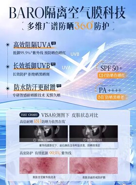 2026新款泰版50倍防紫外线防晒霜美白防黑防水防汗敏感肌面部专用