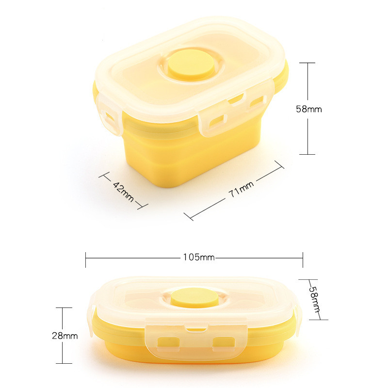 硅胶折叠婴儿辅食盒密封保鲜冷冻微波加热便携外带耐摔食品级四个,淘宝优惠券,粉丝福利购,淘宝优惠卷